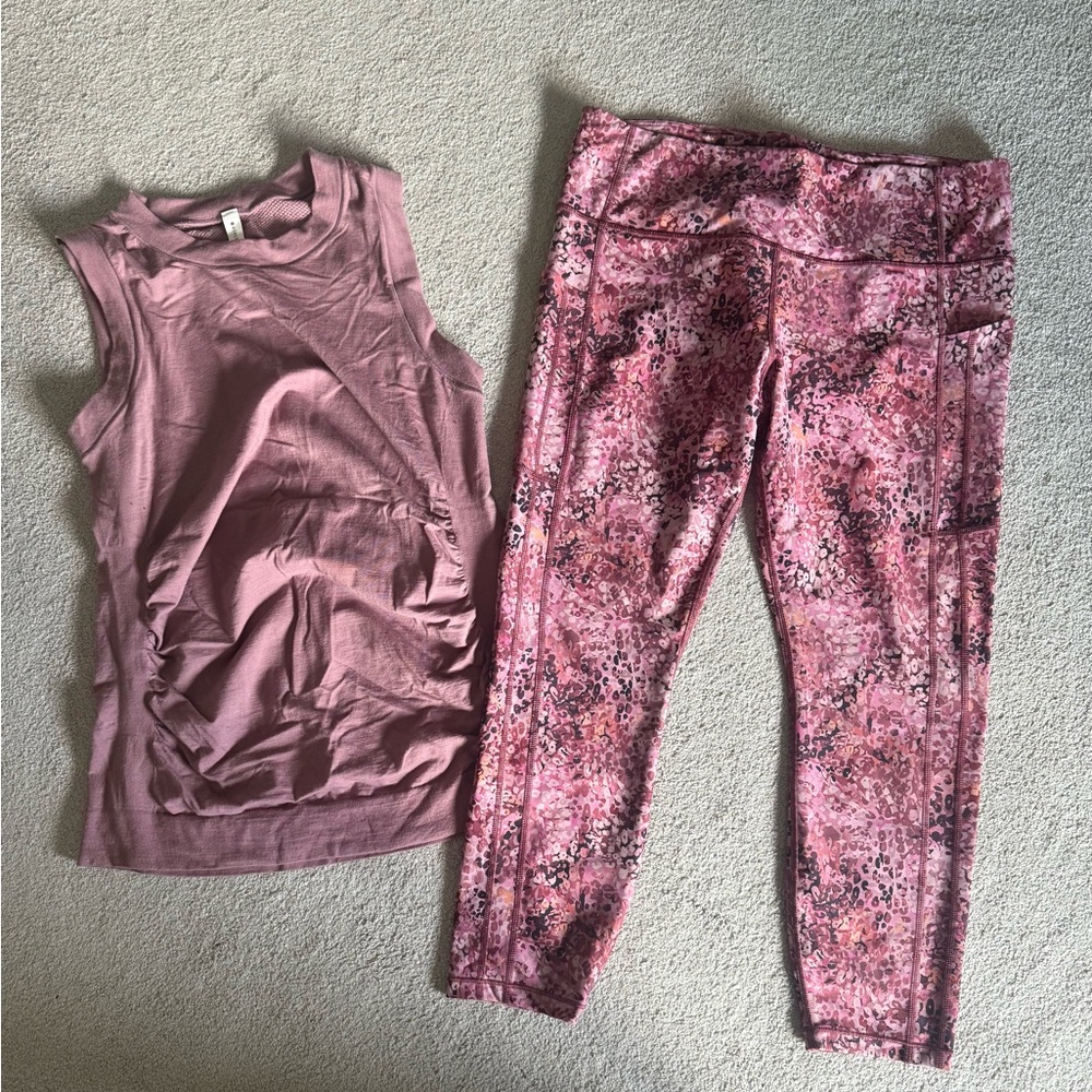 Athleta tank XL and Women's Leggings set